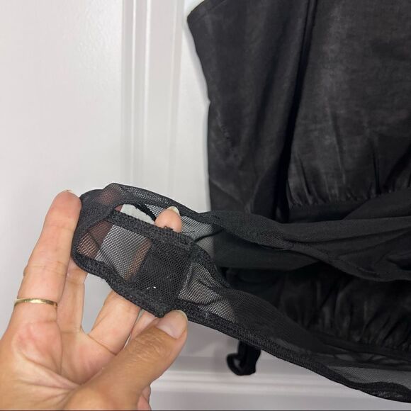 Lulus Black Strappy Bodysuit  - Picture 6 of 8